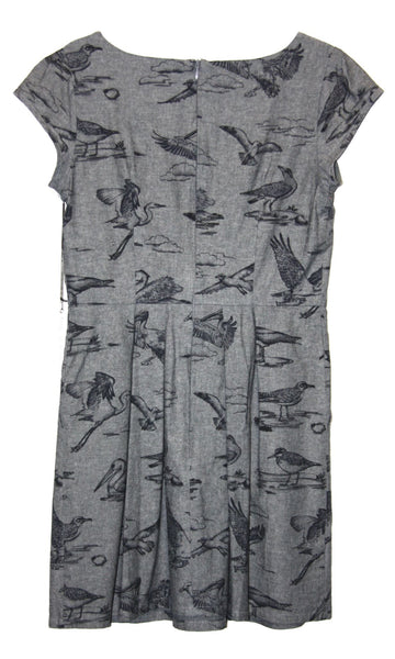 RN1567 - 8- Sandpiper Dress - Grey Bird Toile