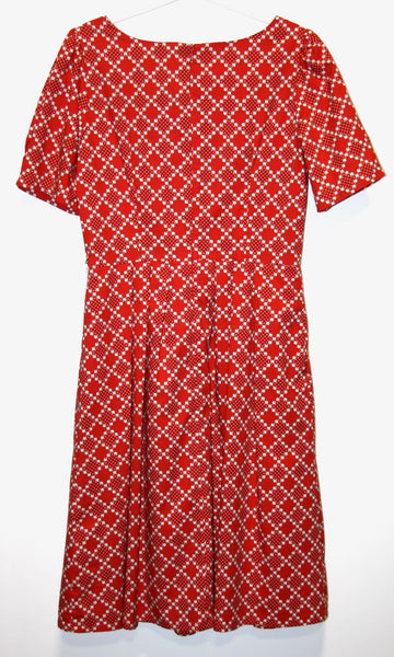 RN1578 - 10 - Winter Chippy Dress  - Red Patches