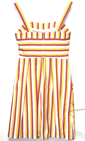 RN588 - 2 - Minivet Dress - Red and Yellow Stripe