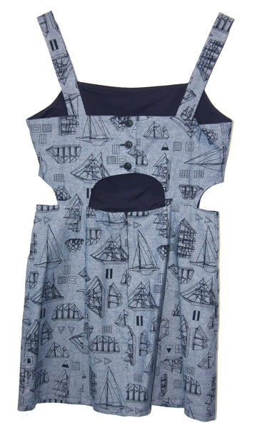 RN619 - 10 - Bluebird Dress - Nautical Chambray