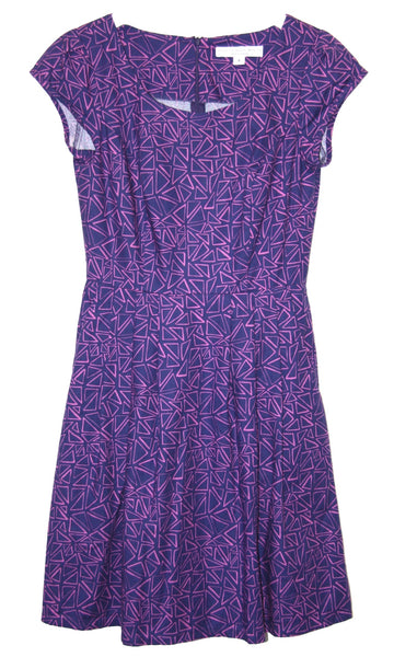 RN639 - 6 - Gallinule Dress - Purple Triangles