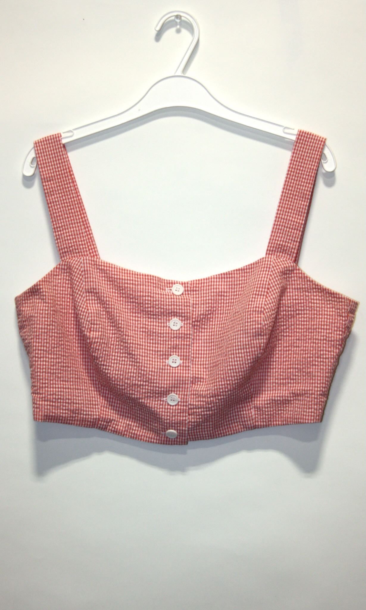 RN1607 - 12 - Kite Top - Rose Seersucker