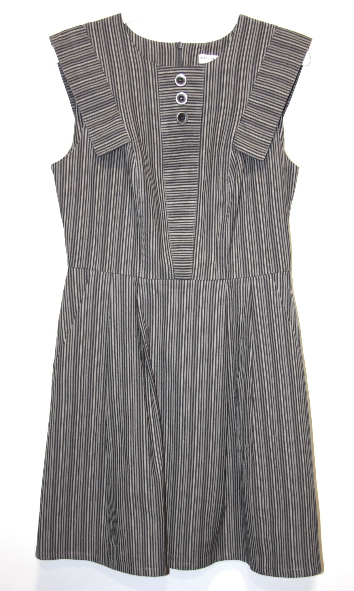 RN1683 - 10 - Piping Guan Dress - Gret Stripes