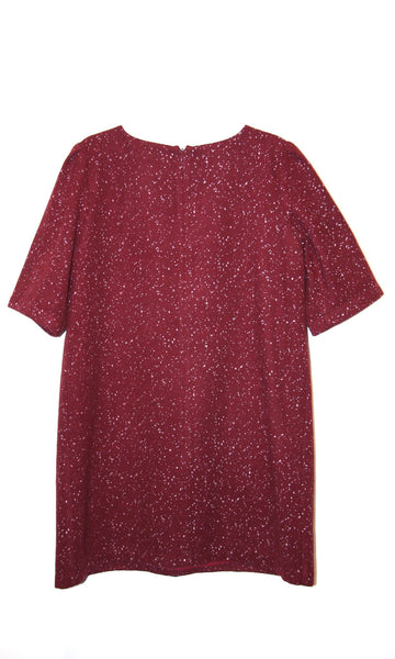 RN1702 - 10 - Bishop Dress - Burgundy Snow