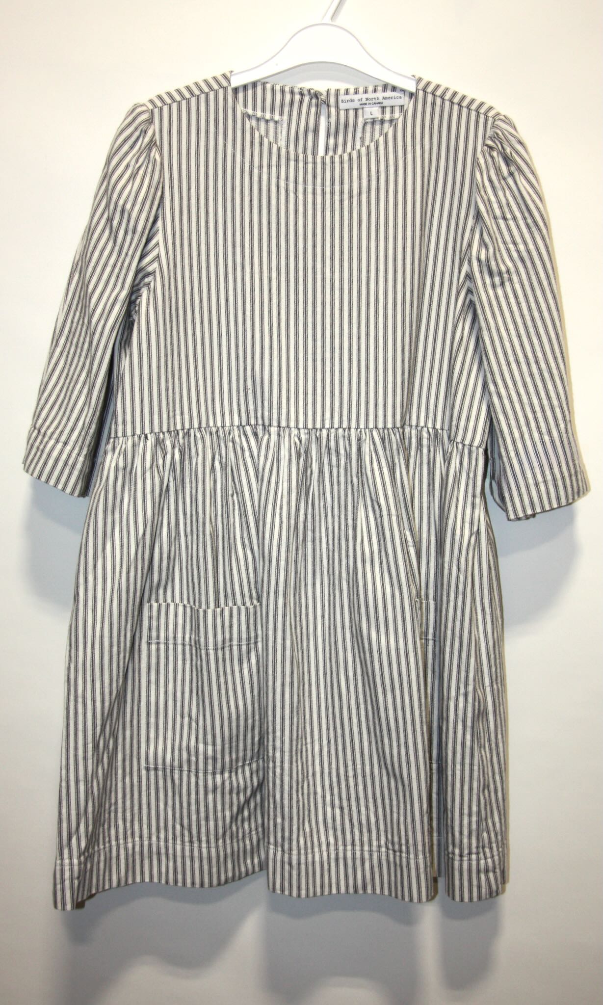 RN1711 - L - Chimney Swift Dress - Tickign Stripe