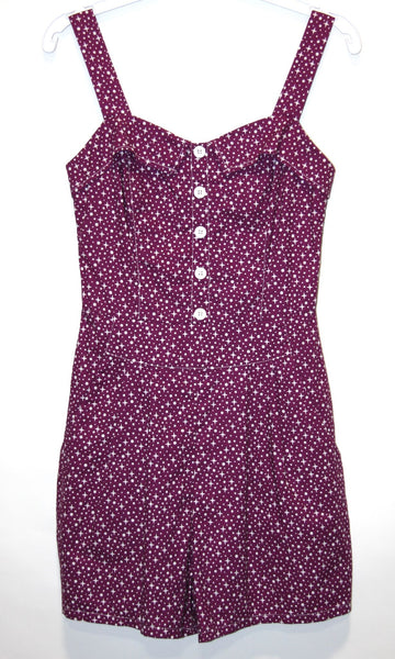 RN1735 - 2 - Kiwi Romper - Purple Stars