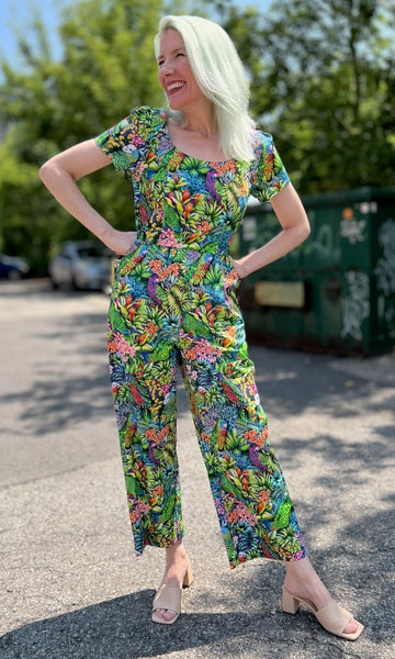 Whinchat Jumpsuit - Parrot Jungle