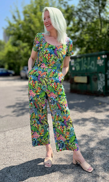 Whinchat Jumpsuit - Parrot Jungle