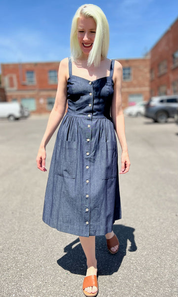 Thistlebird Dress - Dark Wash