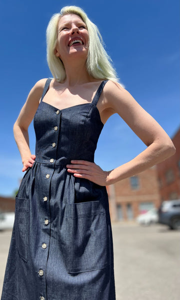 Thistlebird Dress - Dark Wash