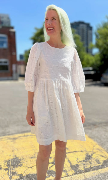 Bluebonnet Dress - White