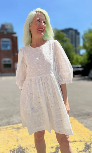 Bluebonnet Dress - White