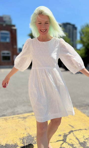 Bluebonnet Dress - White