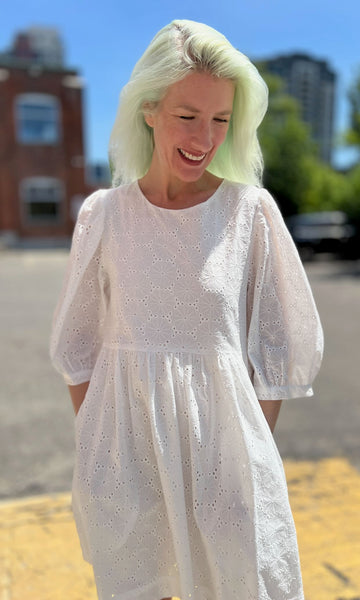 Bluebonnet Dress - White