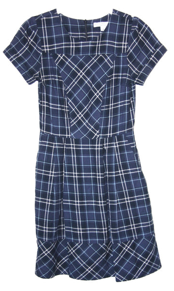 RN690- 6 - Pyrrhuloxia Dress - Blue Plaid