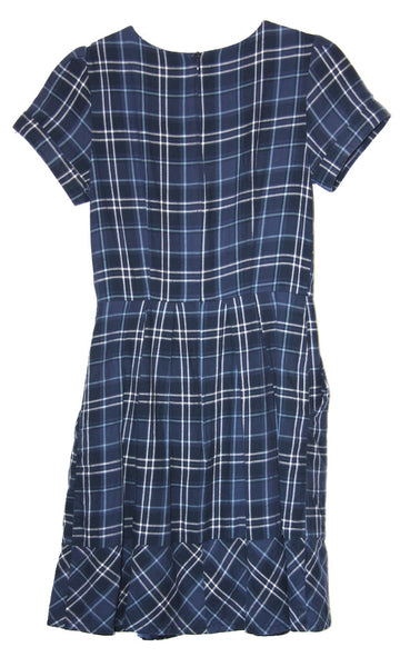 RN690- 6 - Pyrrhuloxia Dress - Blue Plaid