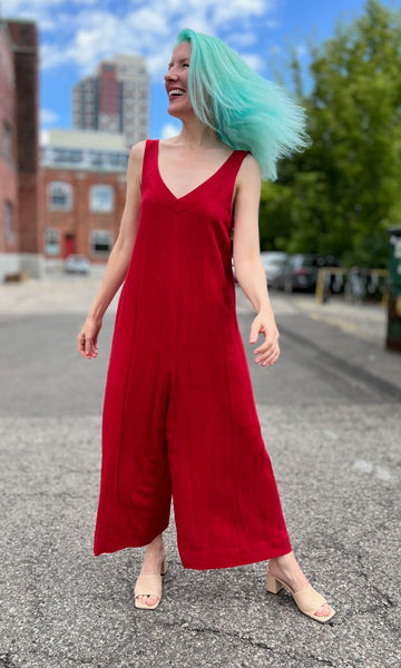 Tawny Pipit Jumpsuit - Red