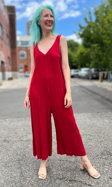 Tawny Pipit Jumpsuit - Red