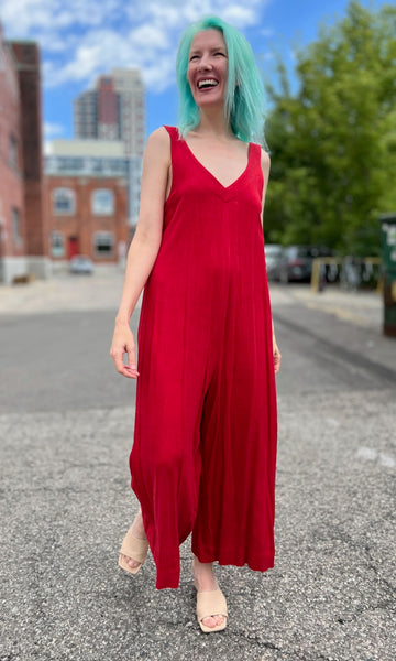 Tawny Pipit Jumpsuit - Red