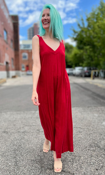Tawny Pipit Jumpsuit - Red