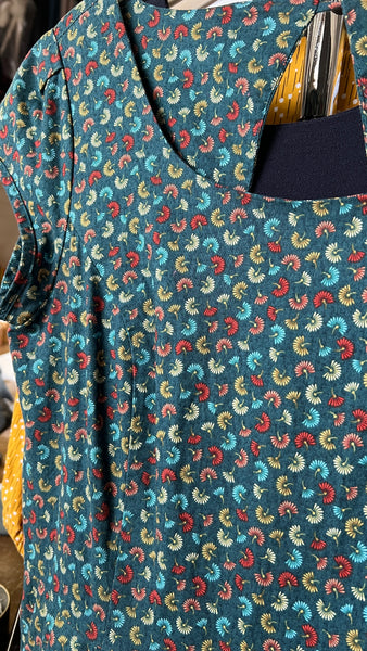 RN1449 - 10 - Macaw Dress - Blue Fan Seed