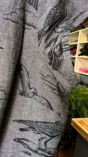 RN1552 - 16 - Sandpiper Dress - Grey Bird Toile