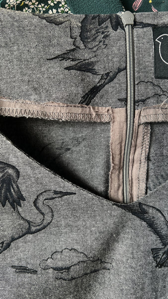 RN1567 - 8- Sandpiper Dress - Grey Bird Toile