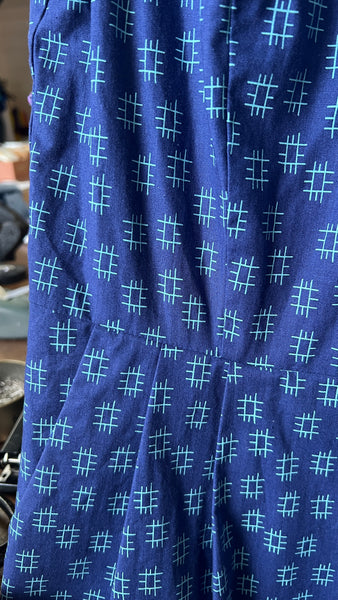 RN1571 - 8 - Engoulevent Dress - Blue Hatch