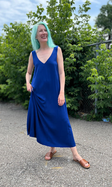 Brushfinch Dress - Cobalt