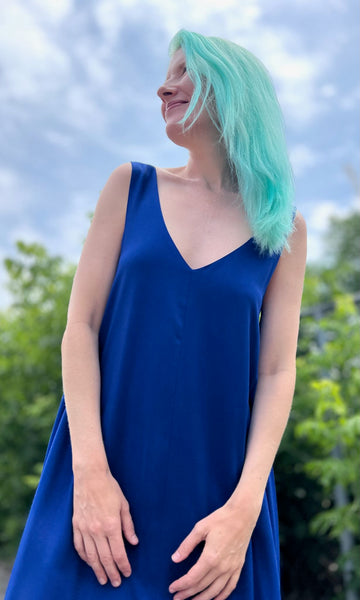 Brushfinch Dress - Cobalt