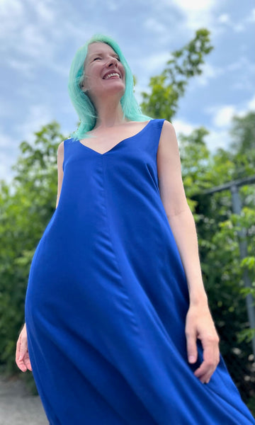 Brushfinch Dress - Cobalt