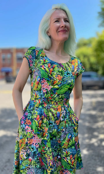 Gallinule Dress - Parrot Jungle