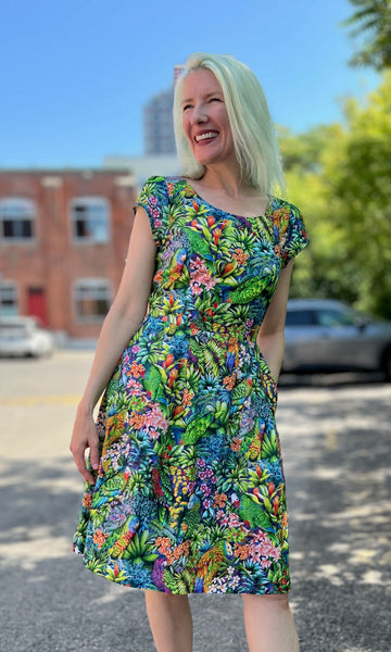 Gallinule Dress - Parrot Jungle