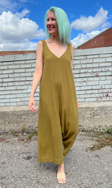 Tawny Pipit Jumpsuit - Golden Moss