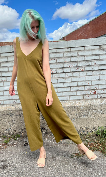 Tawny Pipit Jumpsuit - Golden Moss