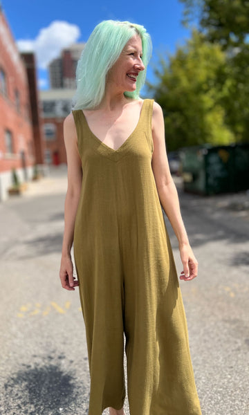 Tawny Pipit Jumpsuit - Golden Moss