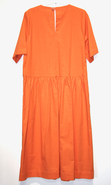 SS387 - XS - Tiger Shrike Dress - Tangerine