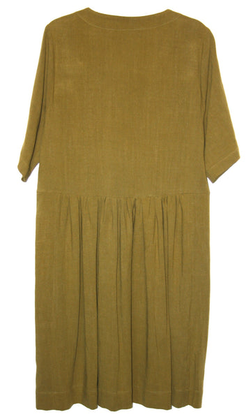 SS418 - S - Kiskadee Dress - Golden Moss