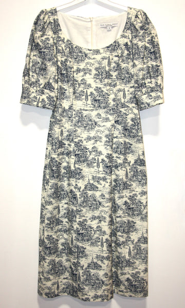 SS316 - 4 - Veery Dress - Navy Village Toile