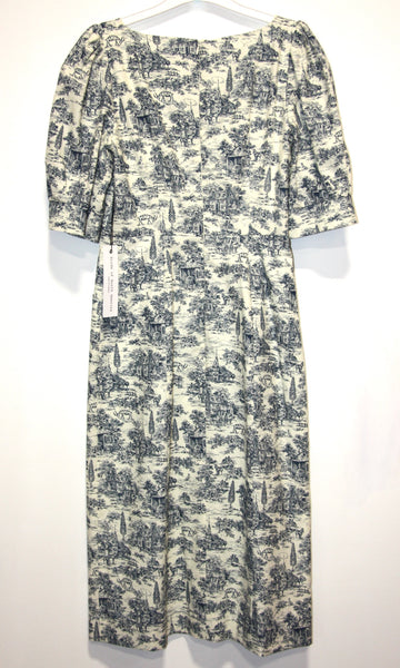 SS316 - 4 - Veery Dress - Navy Village Toile