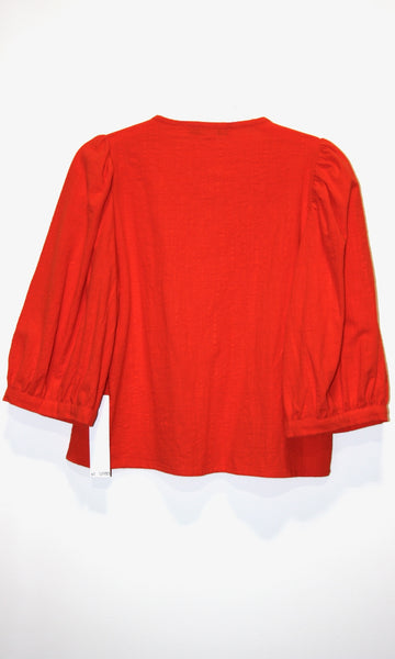 SS483 - XS - Serin Blouse - Blood Orange