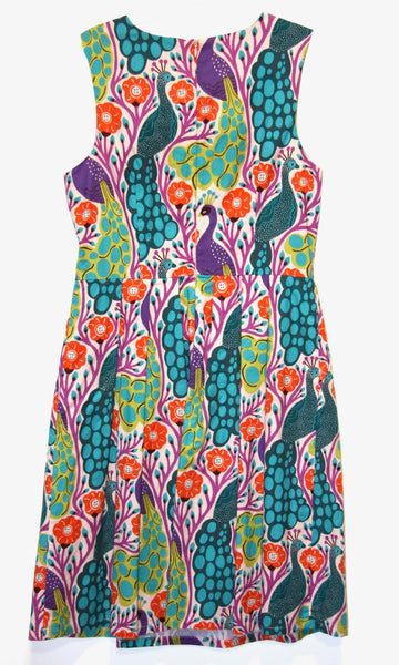 RN750 - 12 - Wood Snipe Dress - Peacocks