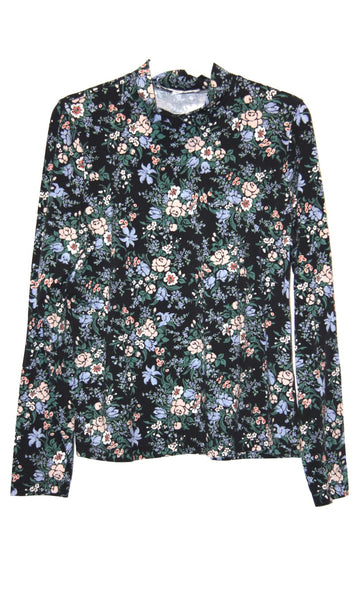 RN880- XL - Nunchie Top - Black Floral