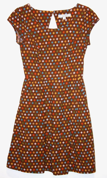 RN902 - 6 - Turnstone Dress - Brown Crosses