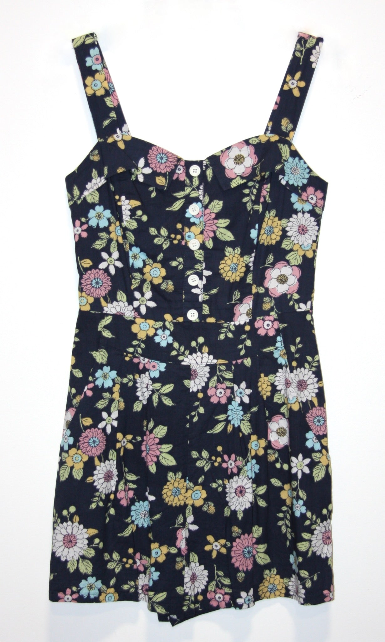 RN977 - 2 - Kiwi Romper - Navy Floral