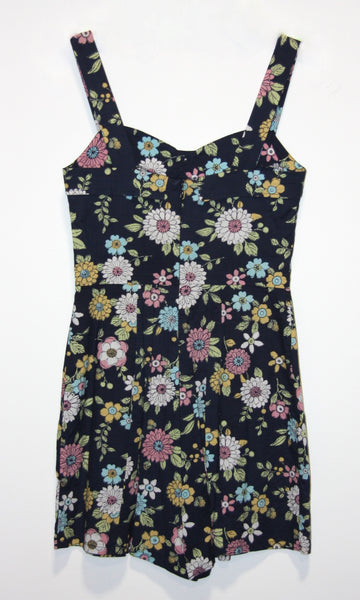 RN977 - 2 - Kiwi Romper - Navy Floral