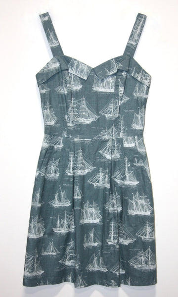 RN980 - 2 - Weebill Dress - Sailboats