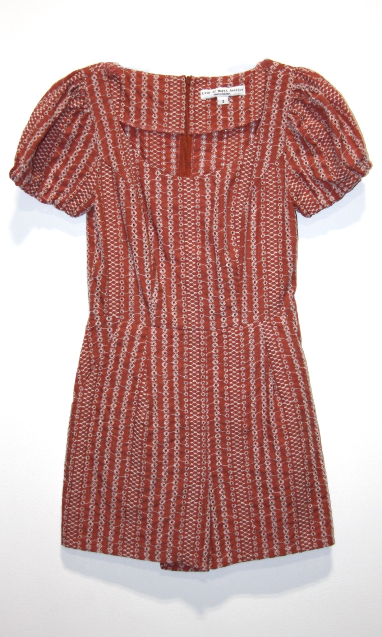 RN988- 2 - Bufflehead Romper - Cinnamon Eyelet