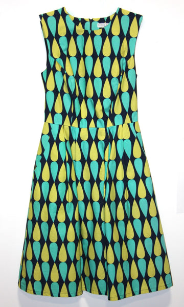 RN991 - 2 - Gravateiro Dress - Navy and Green