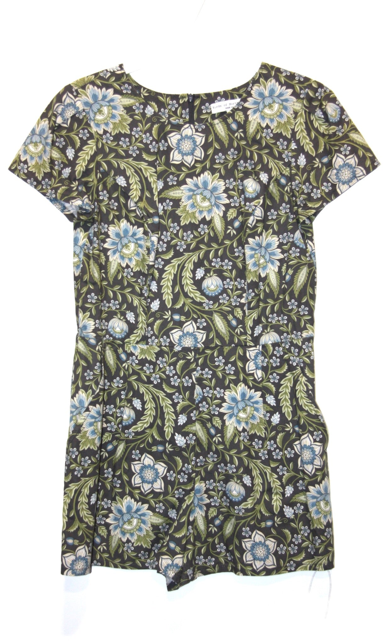 RN1046 - 6 - Silverbill Romper - Grey Botanical